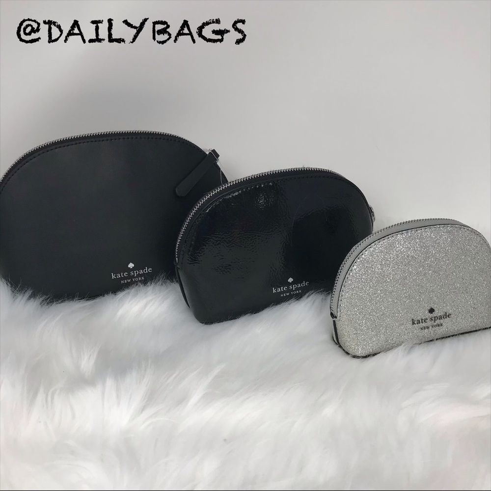 KATE SPADE PENGUIN FROSTY TRIPLE COSMETIC DOME - Picture 4 of 7